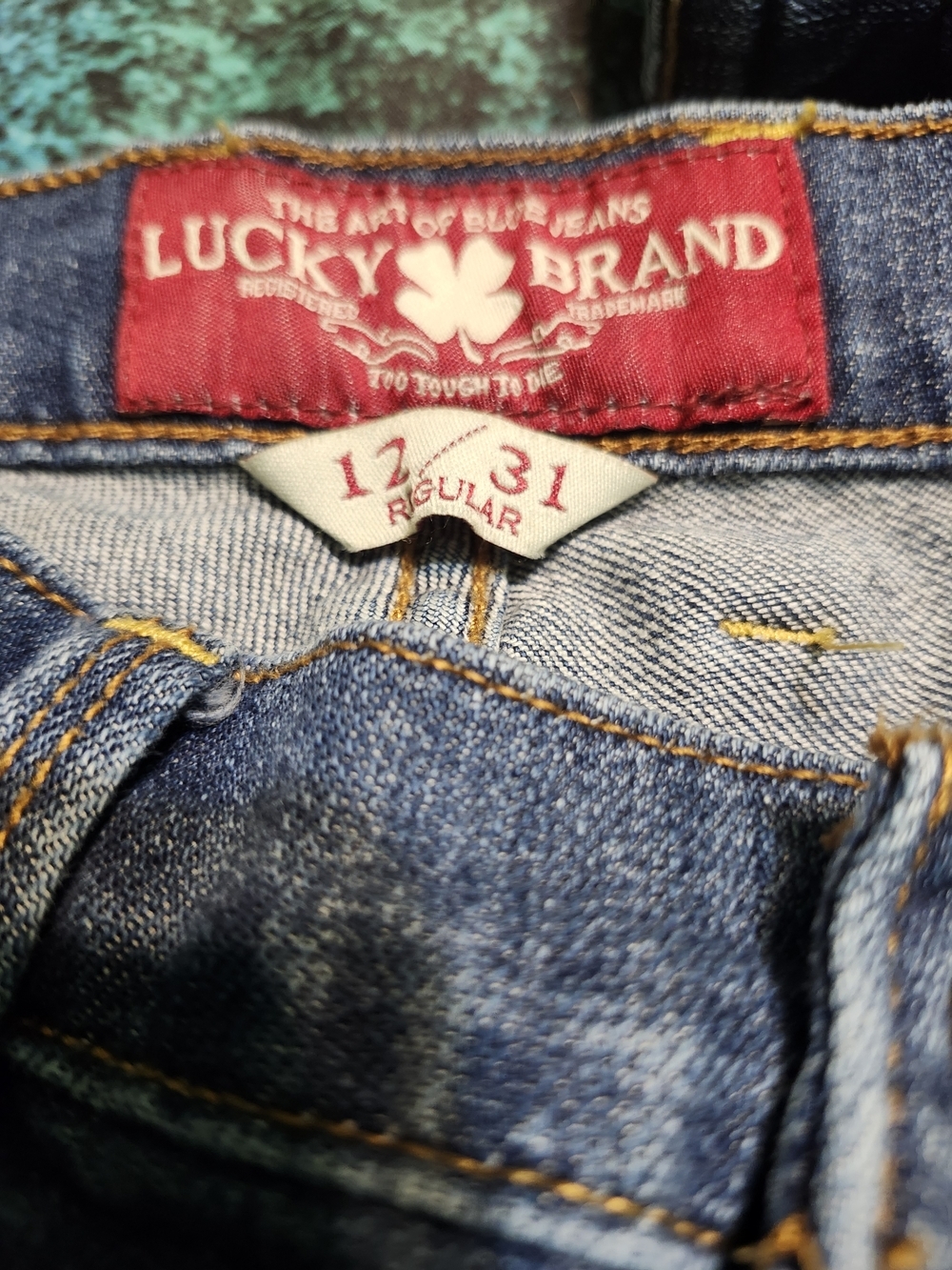 Lucky Brand Blue Denim Flare Jeans Sofia Boot - Picture 8 of 9